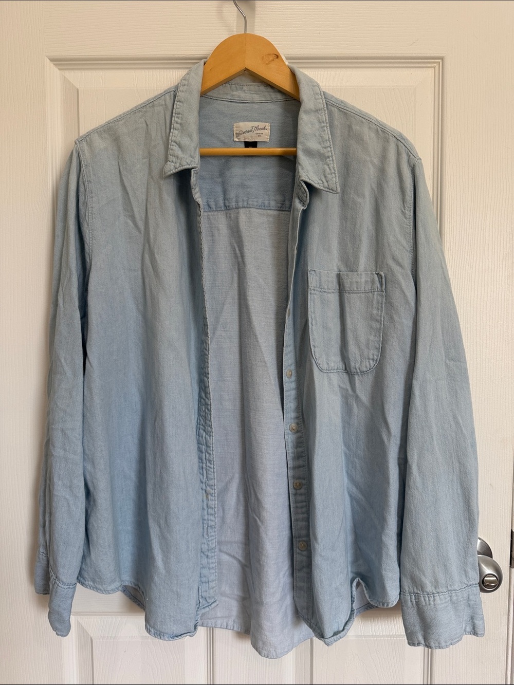 Universal Thread Light Blue Denim Button-Down Shirt